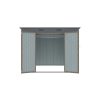 Riwall PRO RMSP 6x8 brown fém kerti tároló 2,4 x 1,8 m lapostetővel (SM-F68K-H158-B)