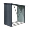 Riwall PRO RMWS 3x7 tűzifatároló lejtős tetővel 2 x 1,5 m (antracit)