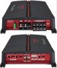 Pioneer GM-A4704 autóhifi erősítő, 4/3/2 csatornás, 520W, Fekete-piros