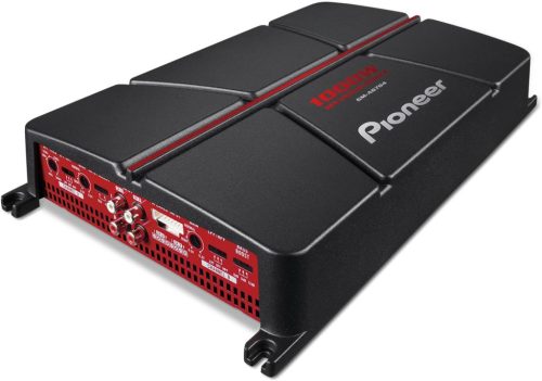 Pioneer GM-A6704 autóhifi erősítő, 4/3/2 csatornás, 1000W, Fekete-piros