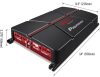 Pioneer GM-A6704 autóhifi erősítő, 4/3/2 csatornás, 1000W, Fekete-piros