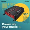 Pioneer GM-A3702 autóhifi erősítő, 2/1 csatorna, 500W, Fekete-piros