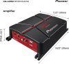 Pioneer GM-A3702 autóhifi erősítő, 2/1 csatorna, 500W, Fekete-piros