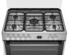 Beko GM-15321 DX kombinált tűzhely, 90cm széles, 115literes sütő, 4+1 gázégő, 7funkció, 2.9kW, inox