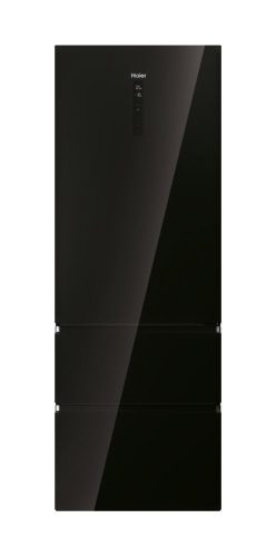 Haier HTW7720DNGB alulfagyasztós hűtőszekrény, 343/140liter, NoFrost, 70cm széles, 37dB, fekete