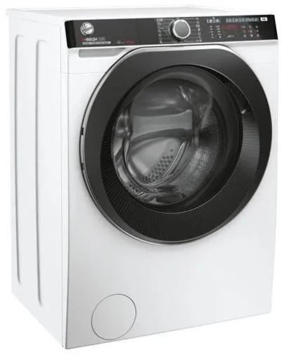 Hoover HWP 410AMBC7/1-S H-WASH 500 elöltöltős mosógép, inverteres, 10kg, 1400rpm, gőz funkció, 76db, Wi-Fi, fehér -fekete