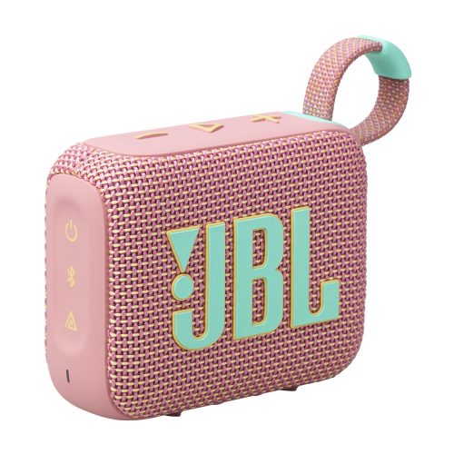 JBL GO 4 hordozható Bluetooth hangszóró, 4,2Watt, BT 5.3, víz- és porálló, rózsaszín