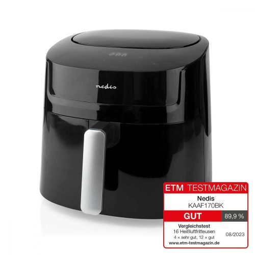 Nedis KAAF170BK forró levegős sütő, 7.2 liter, 1800Watt, 40 - 200°C, fekete