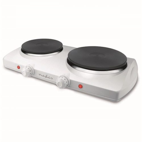 Nedis KAEP251EWT2 elektromos főzőlap (rezsó), 2 lapos, 2300 W, túlmelegedés elleni védelem