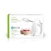Nedis KAHM100CWT kézi mixer, 200 W, 5 sebességfokozat, turbófunkció, 2 dagasztóhorog / 2 habverő