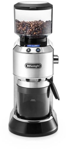 Delonghi KG521.M Dedica kávédaráló, 150Watt, 18fokozat, őrlőköves, ezüst