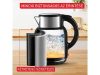 Tefal KO1908E0 Thermo Protect XL vízforraló, 1.9liter, 1650Watt, duplafalú, fekete -inox