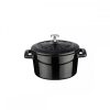 LAVA Mini öntöttvas lábos, fekete, 10cm, 0,35l + fedő