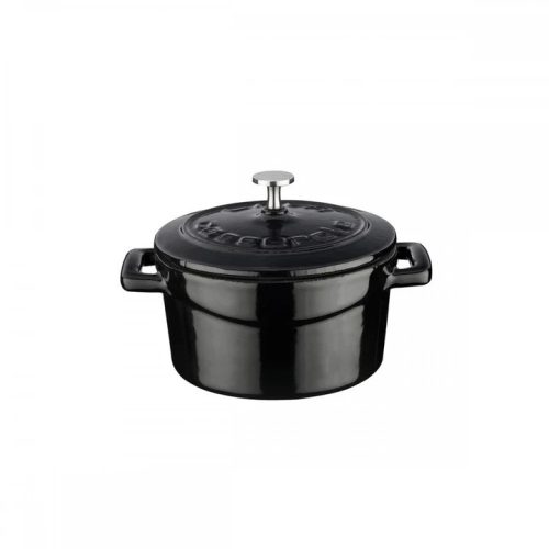 LAVA Mini öntöttvas lábos, fekete, 10cm, 0,35l + fedő
