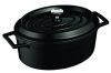 LAVA Mini öntöttvas lábos, fekete, ovális, 12cm, 0,42l + fedő