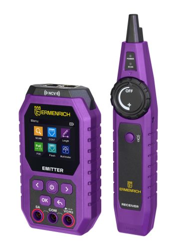 Ermenrich Ping SM75 kábeltesztelő multiméterrel