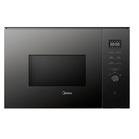 Midea MBMTG925H-BK beépíthető grilles mikrohullámú sütő, 25liter, 1200/900Watt, fekete