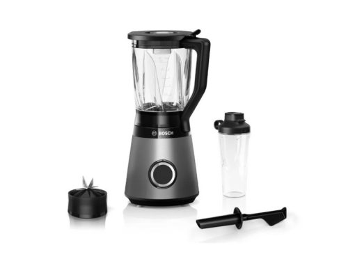 Bosch MMB6177S Serie 4 VitaPower turmixgép, 1200Watt, 1.5literes üveg kehely, 2 sebesség, ToGo kulacs, ezüst -fekete