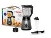 Bosch MMB6177S Serie 4 VitaPower turmixgép, 1200Watt, 1.5literes üveg kehely, 2 sebesség, ToGo kulacs, ezüst -fekete