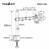 Nedis MMSIS110BK asztali monitor tartó, 15-32", VESA 100x100, max.8kg, fekete