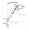 Nedis MMSISGS110BK gázrugós monitor tartó konzol / állvány 15 - 32 " | 75x75 / 100x100