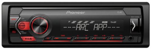 Pioneer MVH-S120UB USB/AUX Mechanika nélküli fejegység, DIN 1, piros