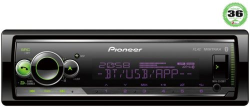 Pioneer MVH-S520BT autóhifi fejegység, FLAC támogatás, Android és IOS csatlakozás, 1 DIN