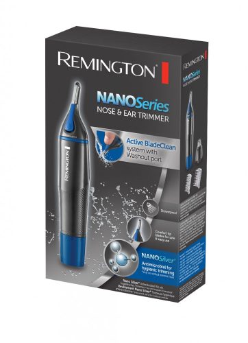 Remington NE3850 Nano orr- és fűlszőr nyíró, 2db cserélhető fej, 2db fésű, elemes, fekete -kék