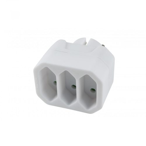 Somogyi NV 23/WH hálózati elosztó, 3 euro aljzat, 3x2,5A, 3x500W, fehér
