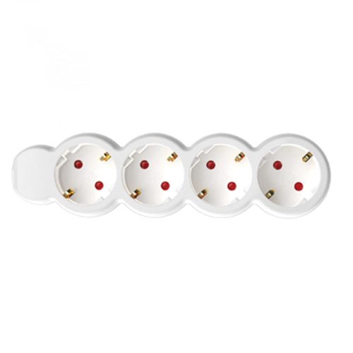 Somogyi NV 4/WH hálózati elosztó, 4 aljzat, 1,5méter, 3x1mm, IP20, fehér