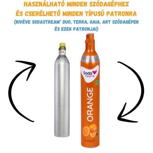 Sodaco O809194 narancs ízesítésű univerzális szódagép CO2 patron, 60-80 liter (AZ ÁR CSAK CSERE ESETÉN ÉRVÉNYES!)