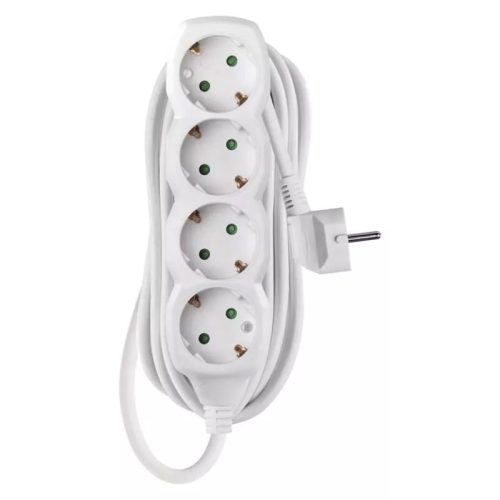 Emos P0425R hálózati elosztó, 4 aljzat, 5méter, 3x1,5mm2, 250V, 16A