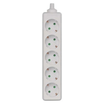 Emos P0520 szerelhető elosztó, 5 földelt aljzat, max.250V/16A, IP20, gyerekzár, fehér