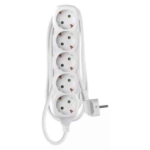 Emos P0521 hálózati elosztó, 5 aljzat, 1,5méter, 3x1mm2, 250V, 16A