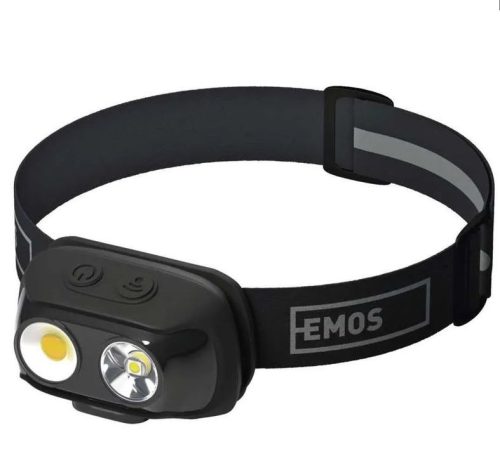 EMOS P3542 COB LED Fejlámpa, tölthető, 500 lm, 130 méter hatótáv, tölthető
