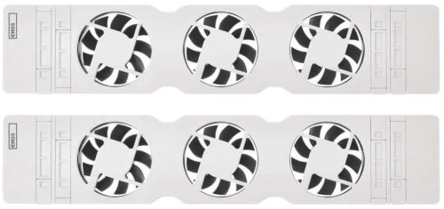 Emos P56PR2 DUO radiátor alá helyezhető ventilátor, 35 x 2,5 x7 cm, 36 m3/h, <20 dB, szabályozható (2 db/csomag)