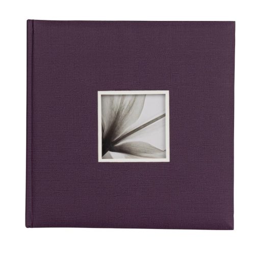 Dörr fotóalbum, ablakos, beragasztós, 34x34cm, 20lap/40oldal, lila