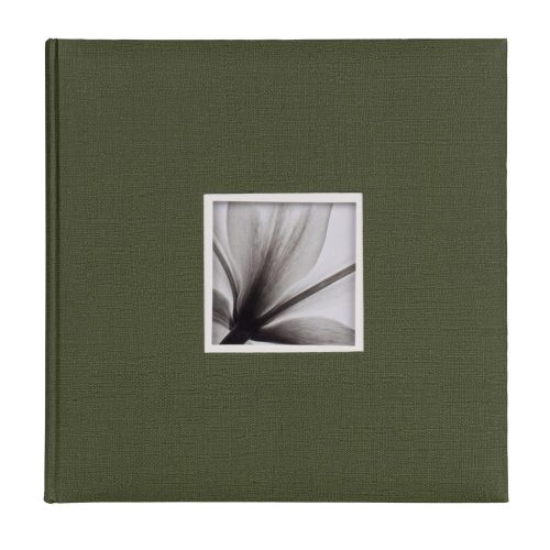 Dörr fotóalbum, ablakos, beragasztós, 34x34cm, 20lap/40oldal, zöld