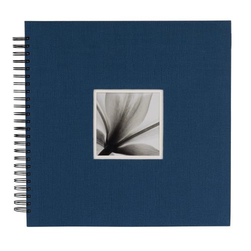Dörr fotóalbum, spirálos, ablakos, beragasztós, UniTex, 34x34cm, 20lap/40oldal, kék