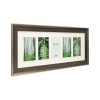 Kenro Bergamo Charcoal multi képkeret, 5db 10x15, faerezet hatás, ezüstszínű matt szegély, szénbarna
