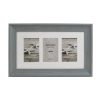 Kenro Bergamo Grey multi képkeret, 3db 10x15, faerezet hatás, szürke