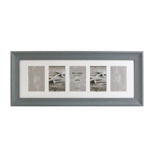 Kenro Bergamo Grey multi képkeret, 5db 10x15, faerezet hatás, szürke