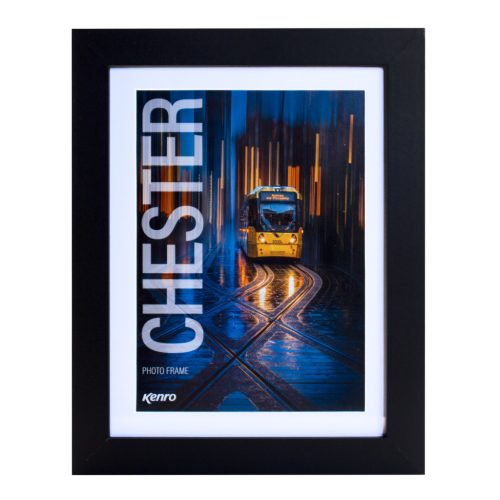 Kenro Chester Black képkeret, A4, 21x29,7cm, paszpartu méret 15x21cm, fekete