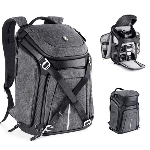 K&F Concept Alpha Backpack 25 literes, fotós hátizsák, vízálló, szürke