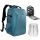 K&F Concept hardshell professzionális kamera hátizsák, 22L, 15.6 laptop zseb, kék