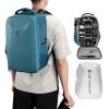 K&F Concept hardshell professzionális kamera hátizsák, 22L, 15.6 laptop zseb, kék