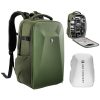 K&F Concept hardshell professzionális kamera hátizsák, 22L, 15.6 laptop zseb, zöld