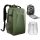 K&F Concept hardshell professzionális kamera hátizsák, 22L, 15.6 laptop zseb, zöld