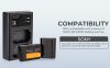 K&F Concept hordozható dupla BC-QZ1 akkumulátor töltő, USB-C, 2db FZ100 akkumulátorhoz