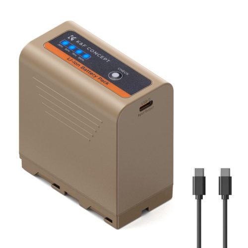 K&F Concep NP-F970 akkumulátor 10500mAh, USB-C csatlakozóval